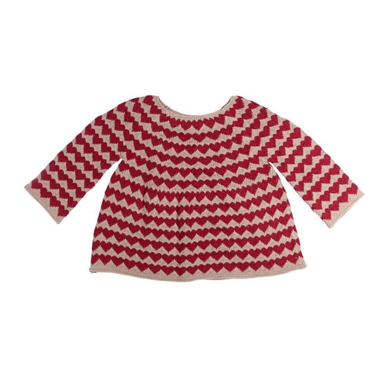 Strikket sweater - Hjerter