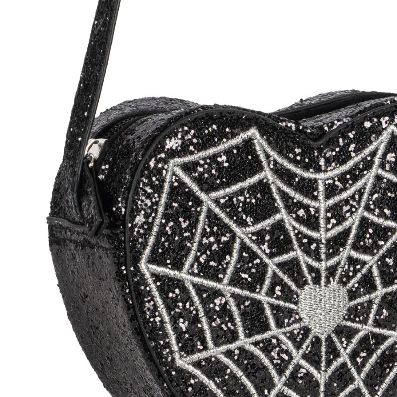 Skuldertaske med edderkoppespind