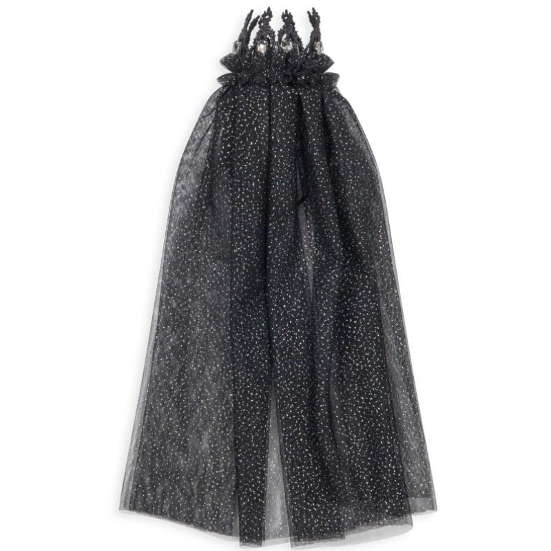 Sort diamantkrone med slør