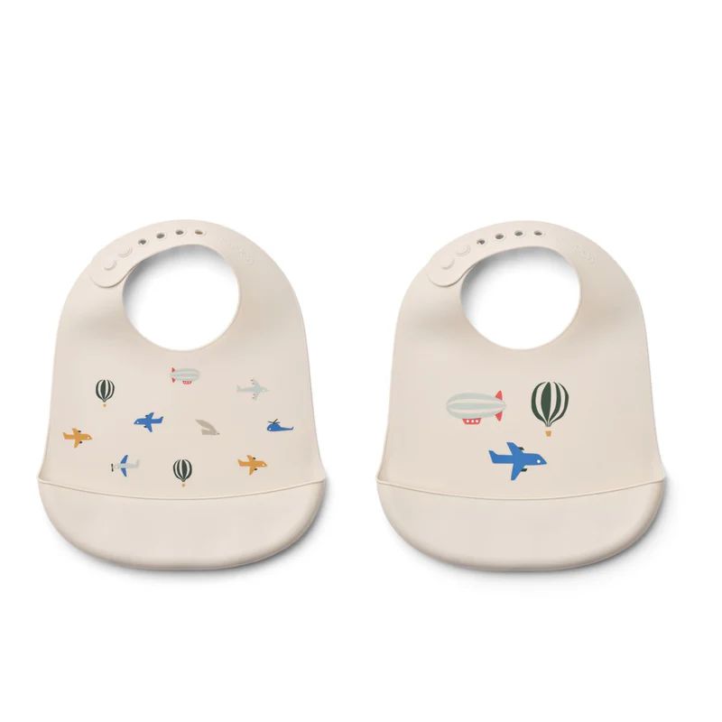 Spisesmæk i silikone - 2pak aviator/ecru