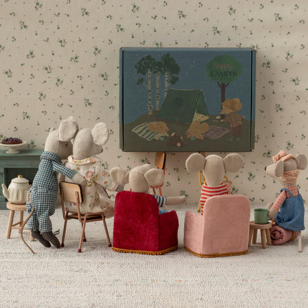 Foldestol til mus - Rød