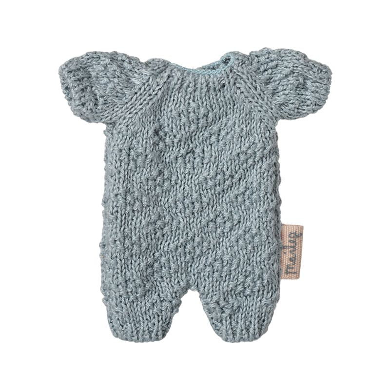 Strikket dragt Micro - Blå