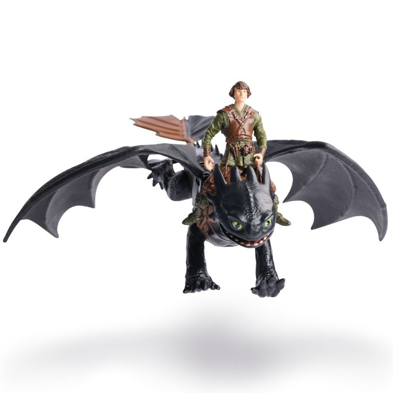 Toothless drage + Hiccup figur