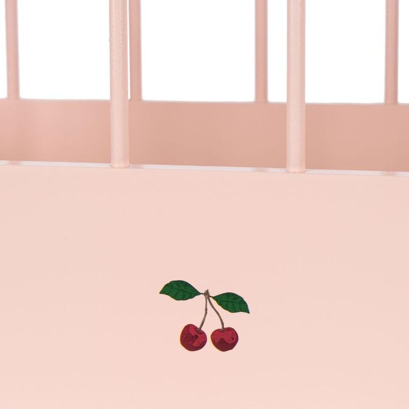 Trædukkeseng - Pink med kirsebær