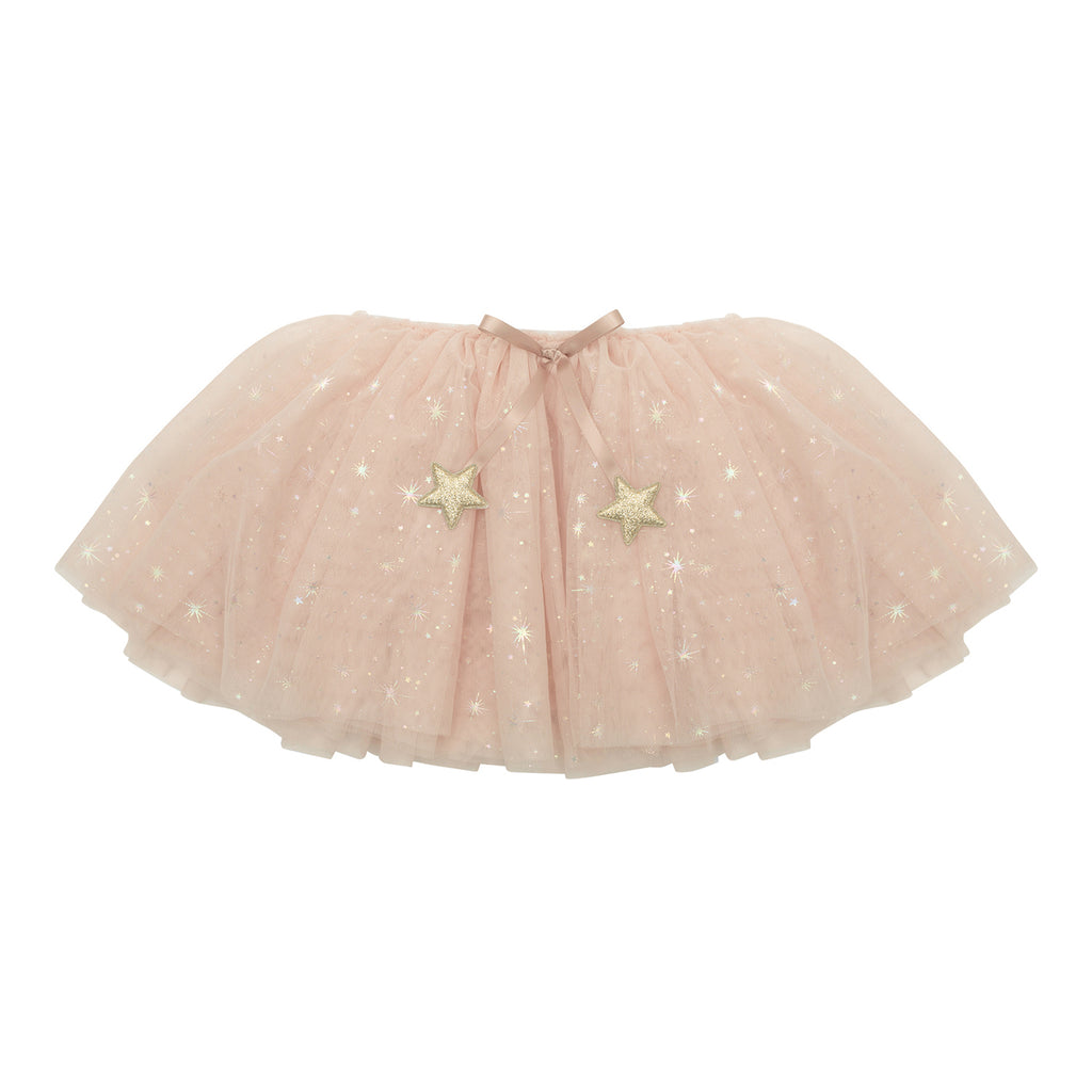 Tylskørt - Lyserød med sølvstjerner