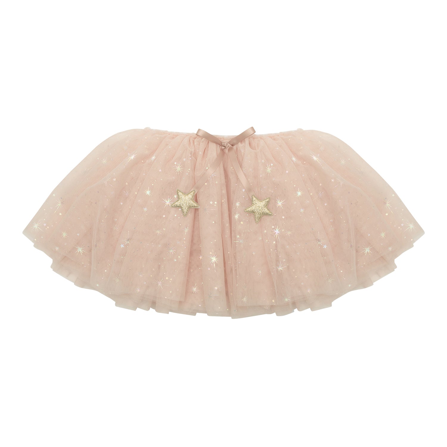 Tylskørt - Lyserød med sølvstjerner