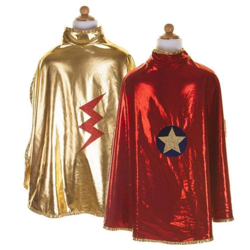 Wonderkappe rød/guld (5-6 år)