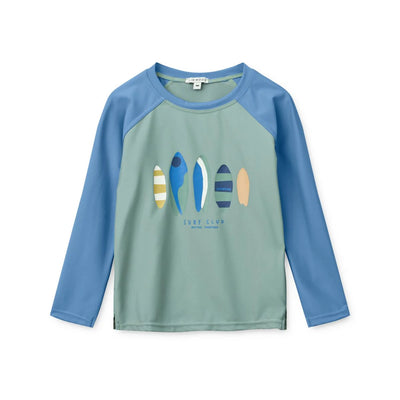 Noah langærmet bade t-shirt - Boards/ light peppermint