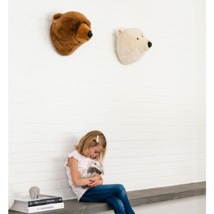 Dyrehoved til væg - Bjørn