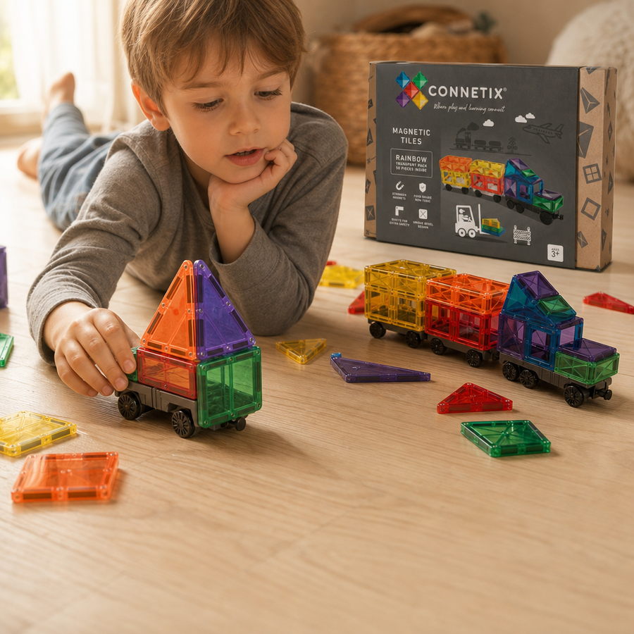 Barn leger med Rainbow transport pakke