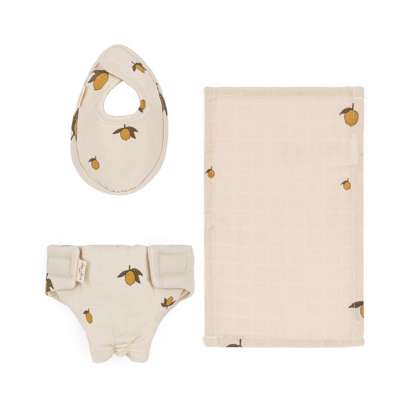 Dukkesæt: Smæk, ble og stofble - Lemon