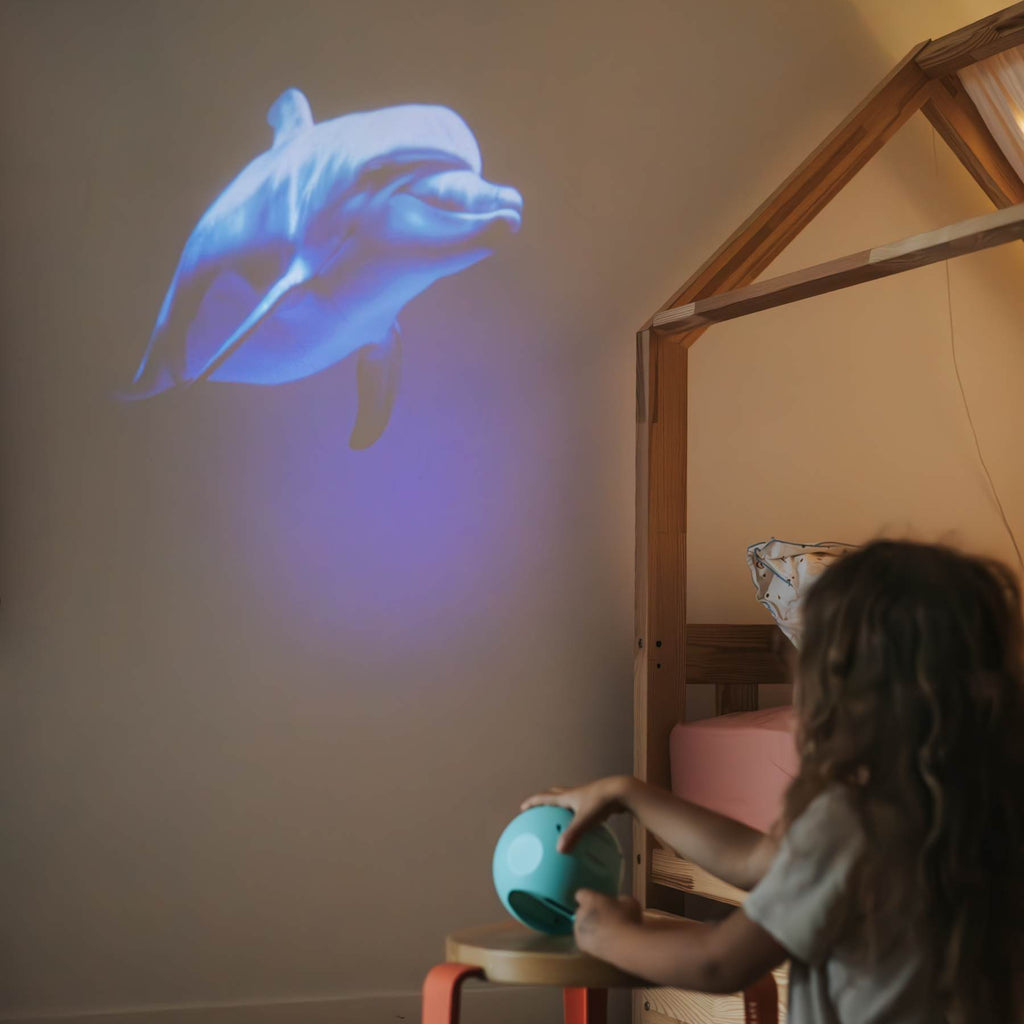 Kidystar roterende billedprojektor - ocean