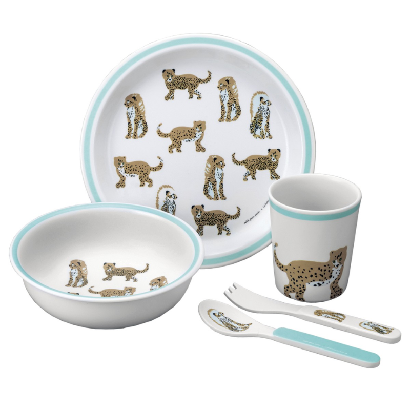 Spisesæt med jaguar