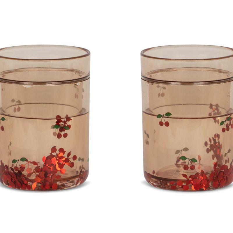 Glitterkopper 2stk - Cherry