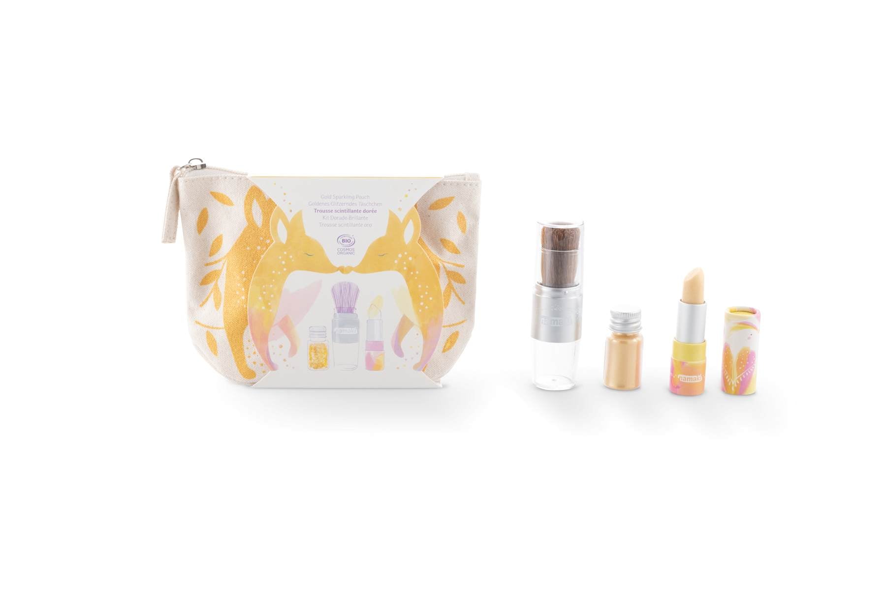 Guld makeuppung - vanilla lip balm, brush + refill