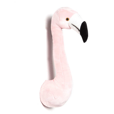 Dyrehoved til væg - flamingo