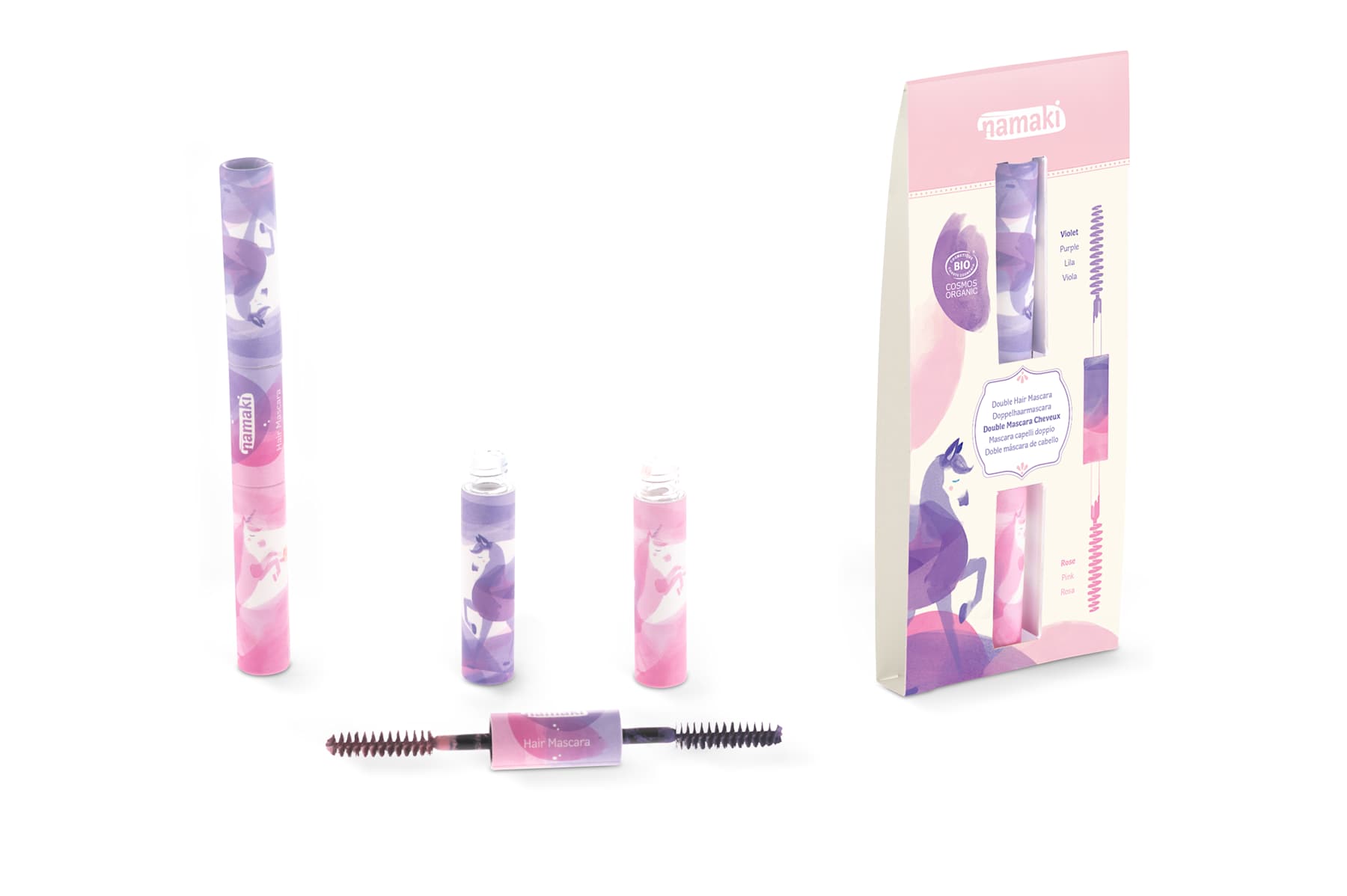 Hårmascara pink/lilla