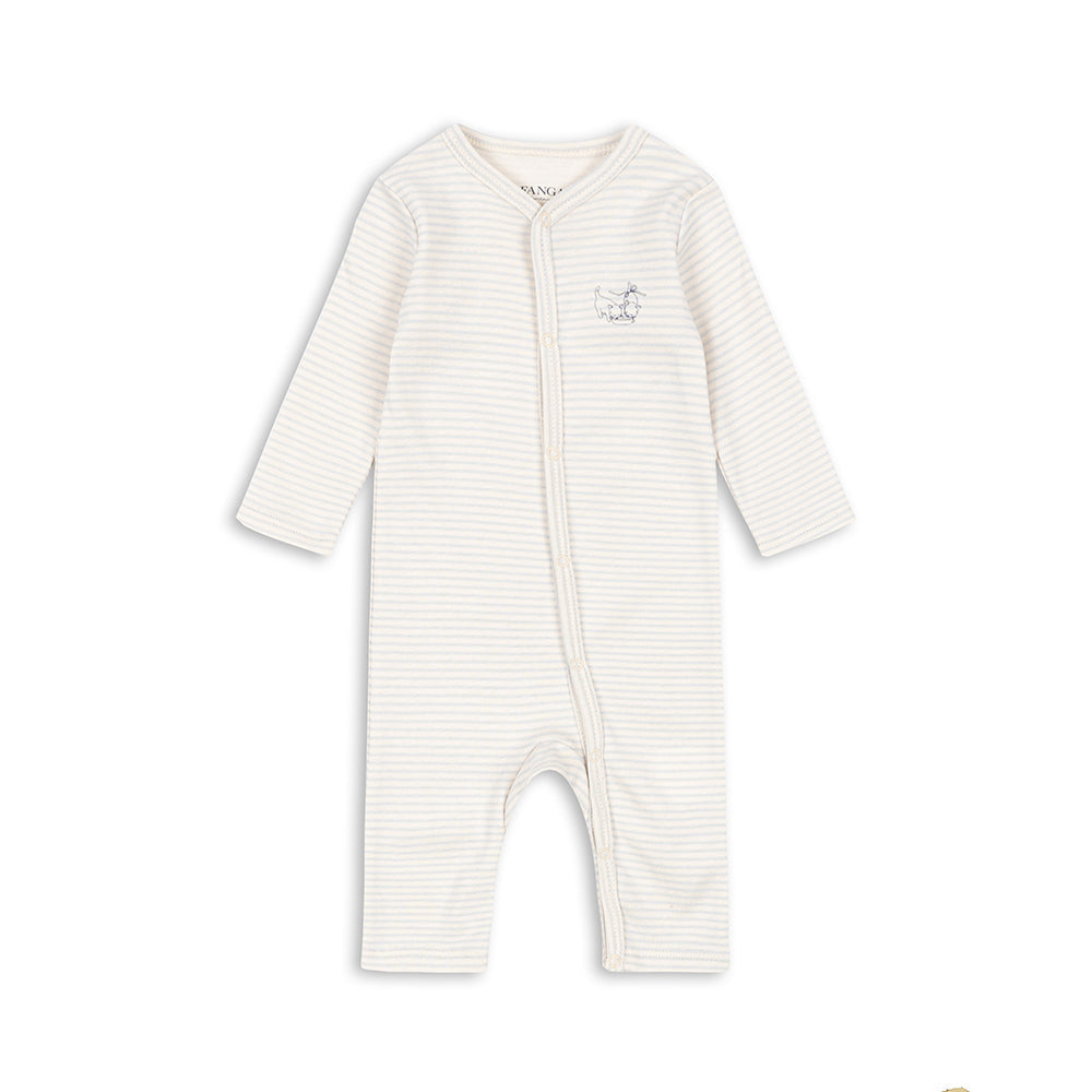 Fio onesie - Tea stripe gray dawn