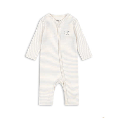 Fio onesie - Tea stripe gray dawn
