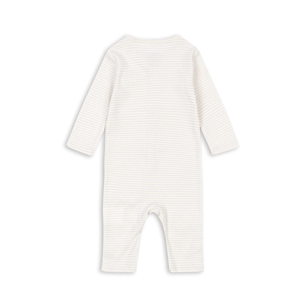 Fio onesie - Tea stripe gray dawn