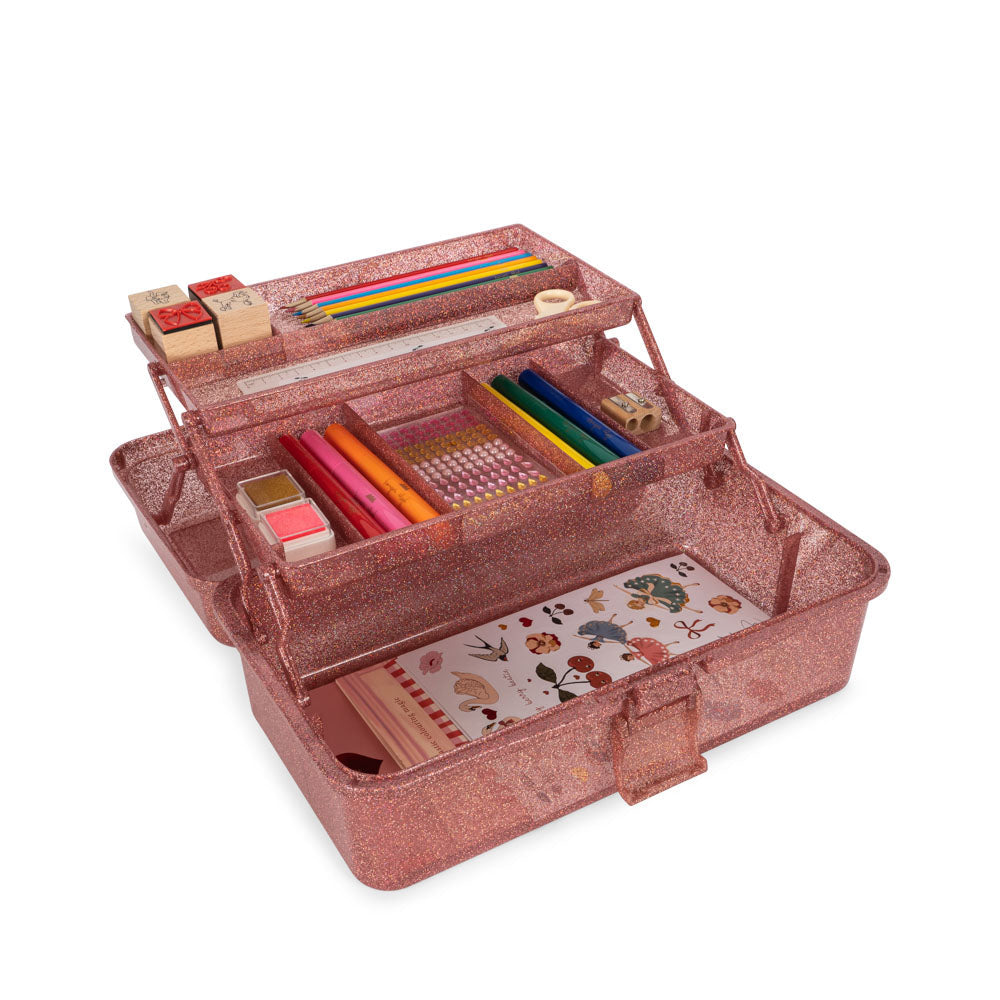 Creative art caddy - Glitter rose cherry