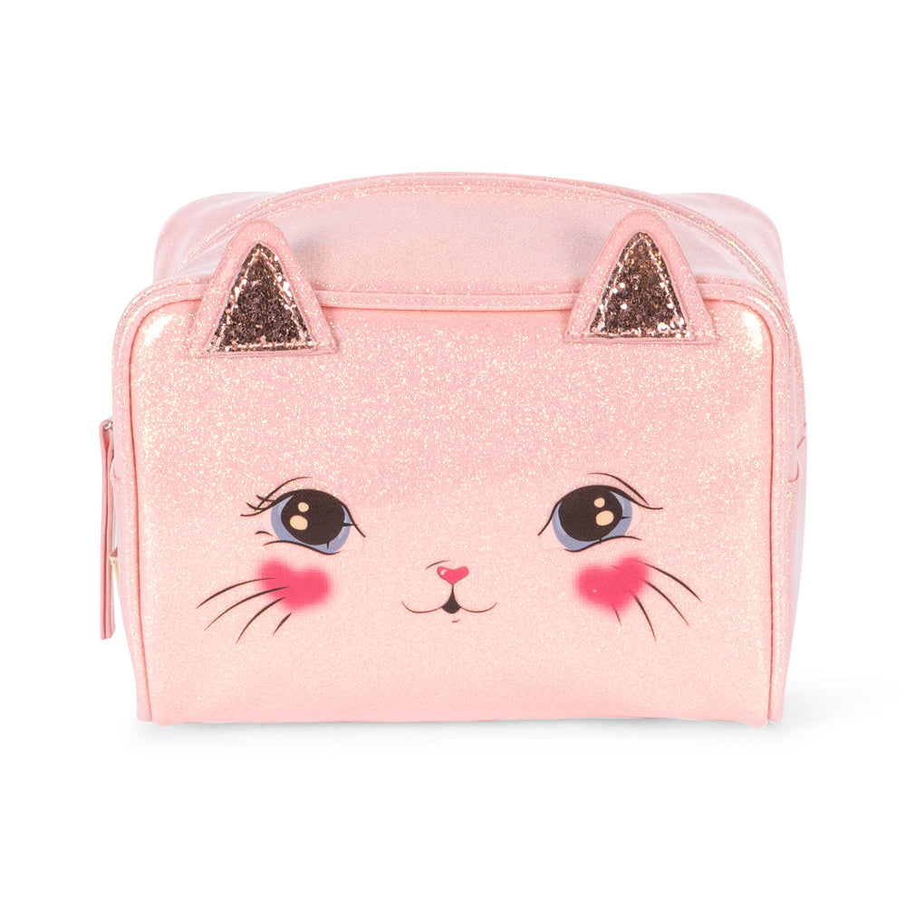 Toilettaske - Cerise glitter pink