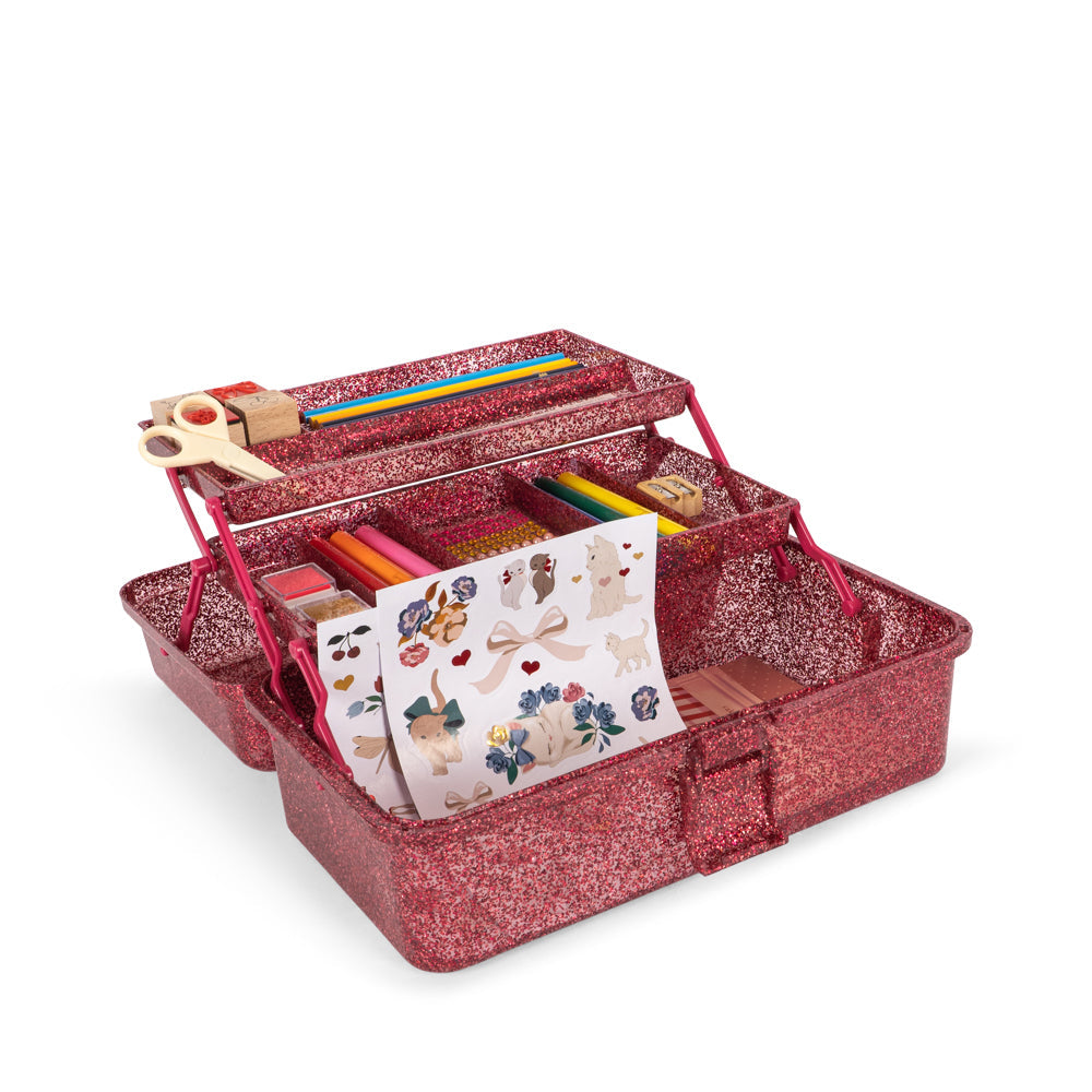 Creative art caddy - glitter rose