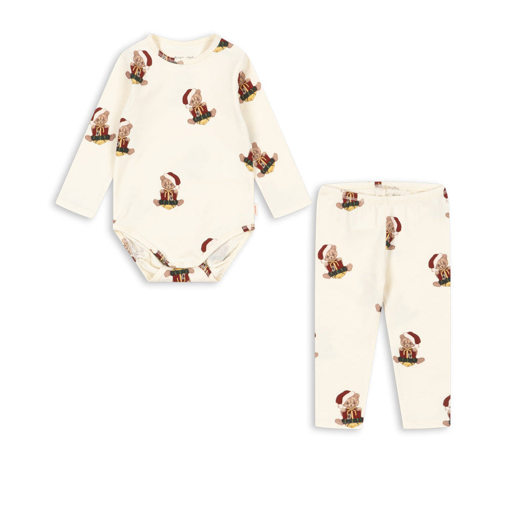 Julesæt body og bukser - Teddy bear