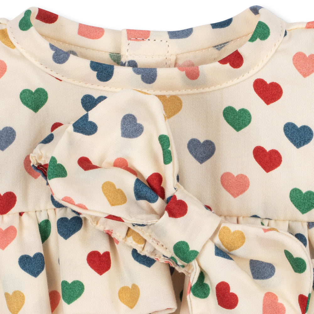 Dukketøj: Kjole m. hårbånd - Coeur Coloré