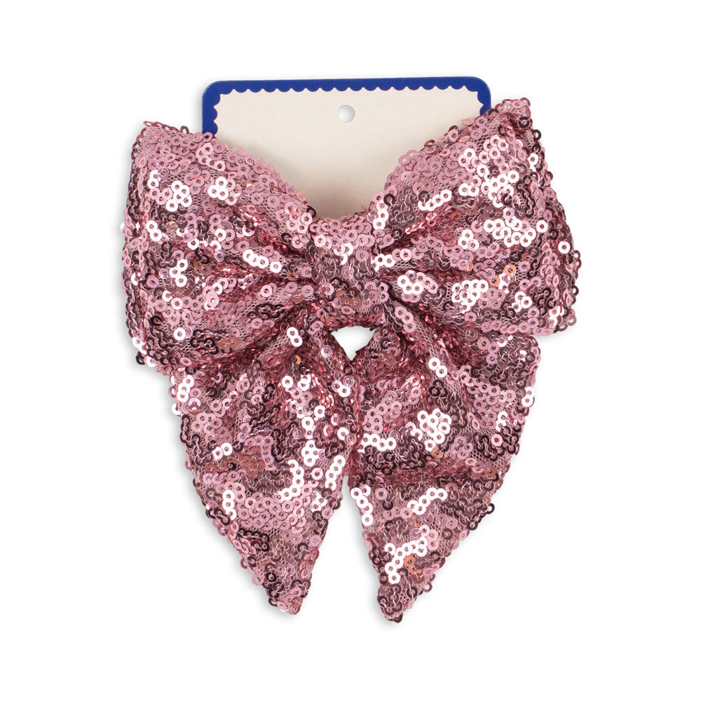 Tindra Sequin Hårclips Sløjfe - Rosewater