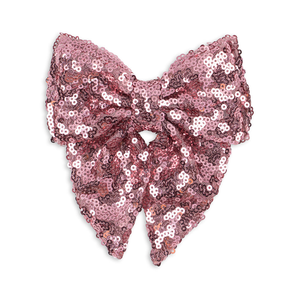 Tindra Sequin Hårclips Sløjfe - Rosewater