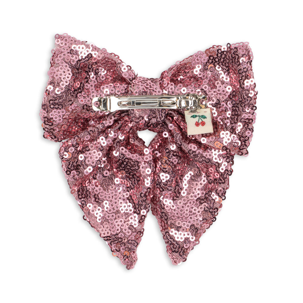 Tindra Sequin Hårclips Sløjfe - Rosewater