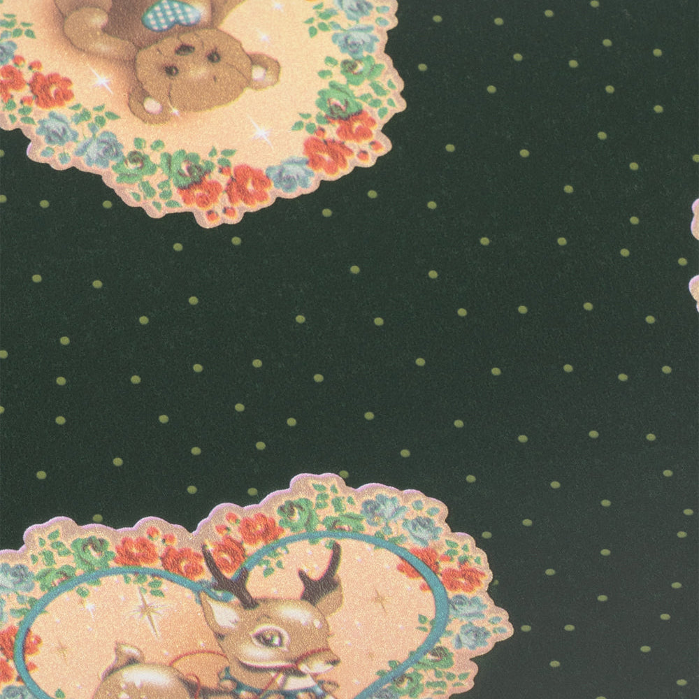 Gavepapir - Deer diary green