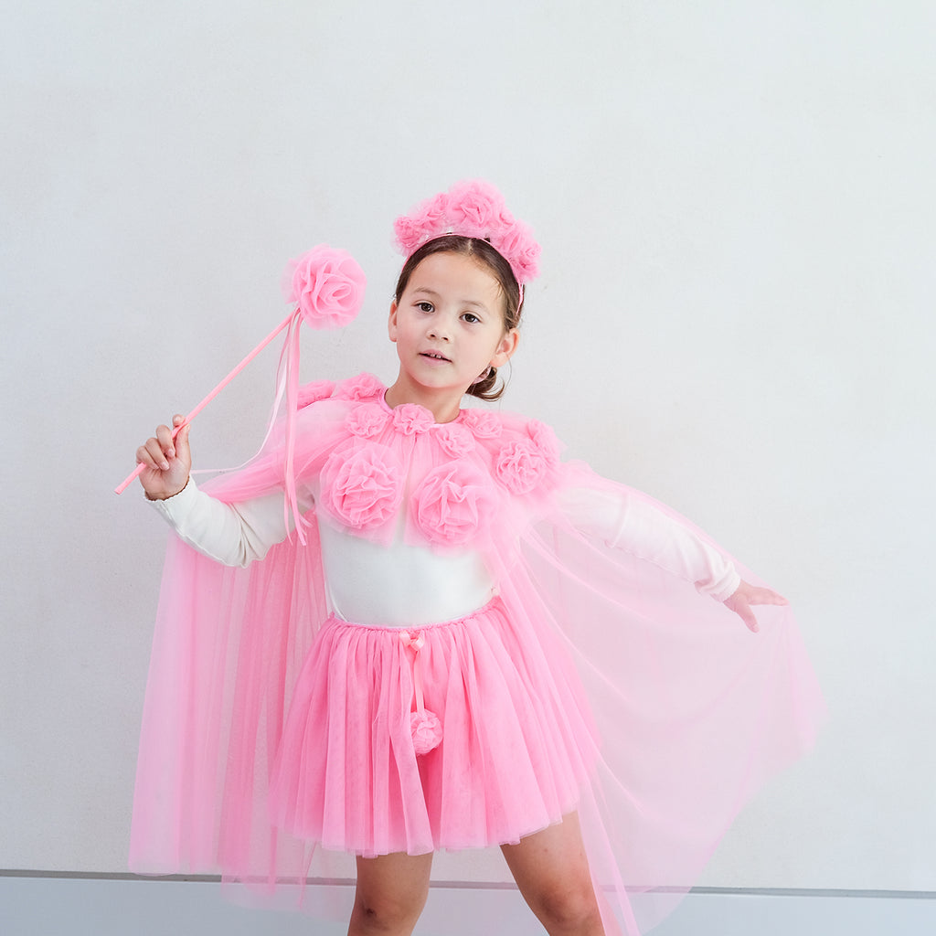 Tylskørt - Pink flower