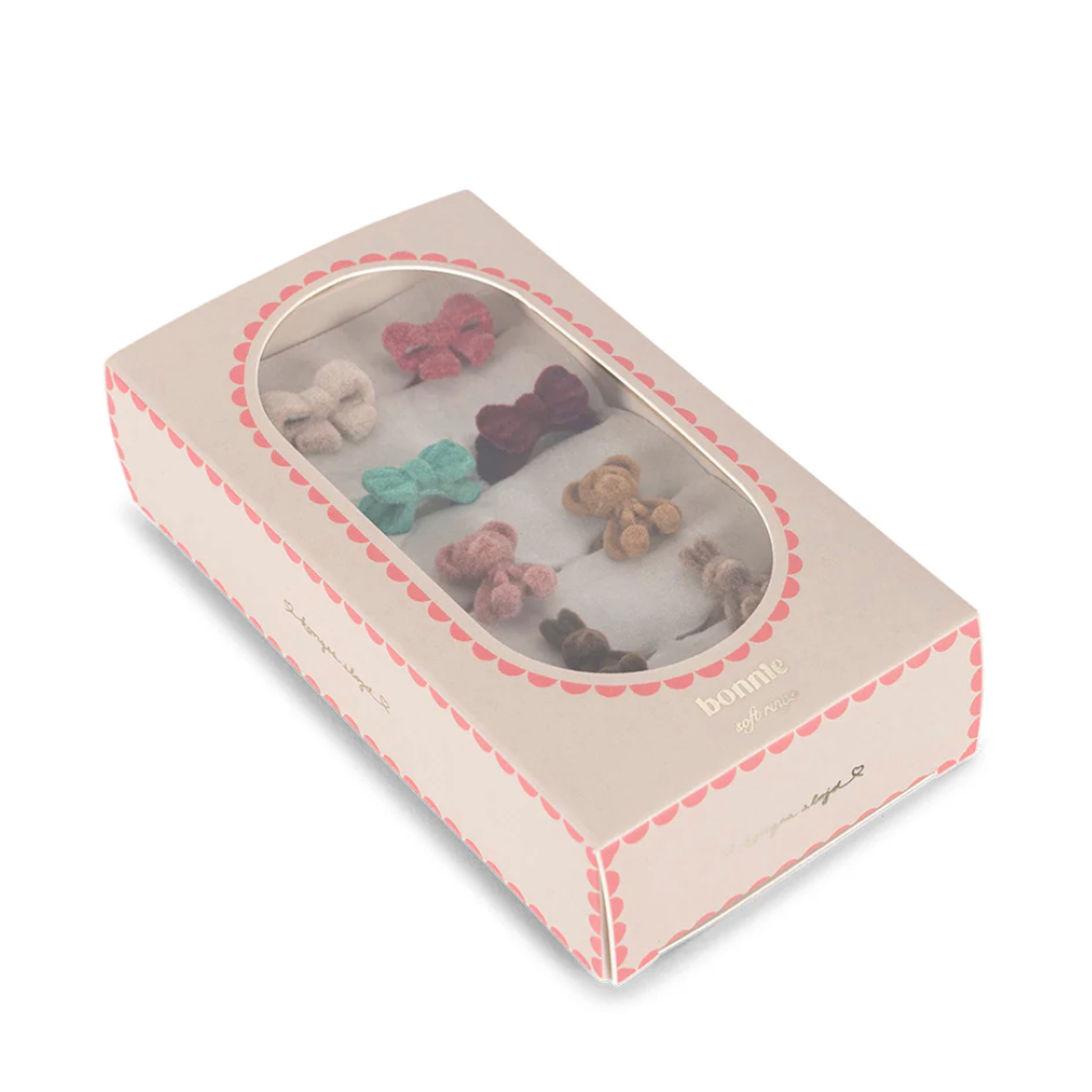 Æske med velourringe 8 stk