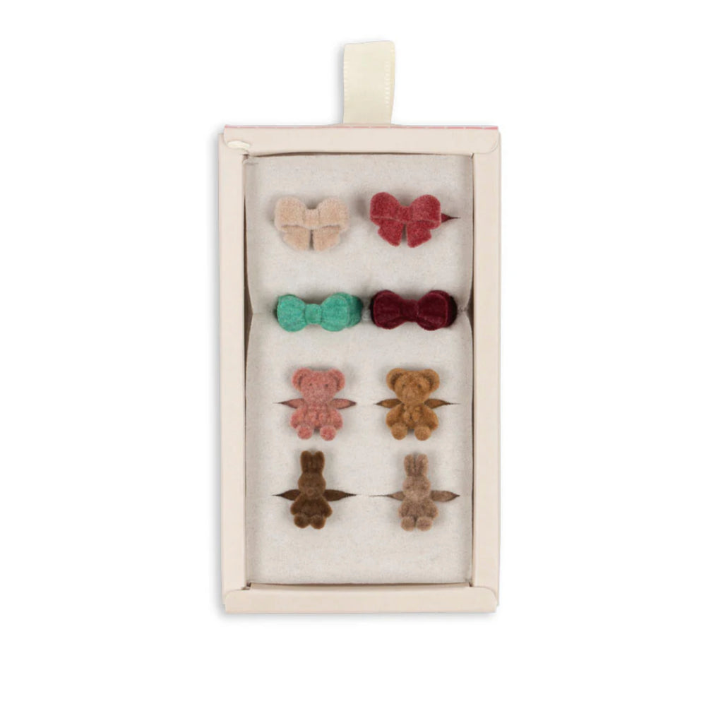 Æske med velourringe 8 stk