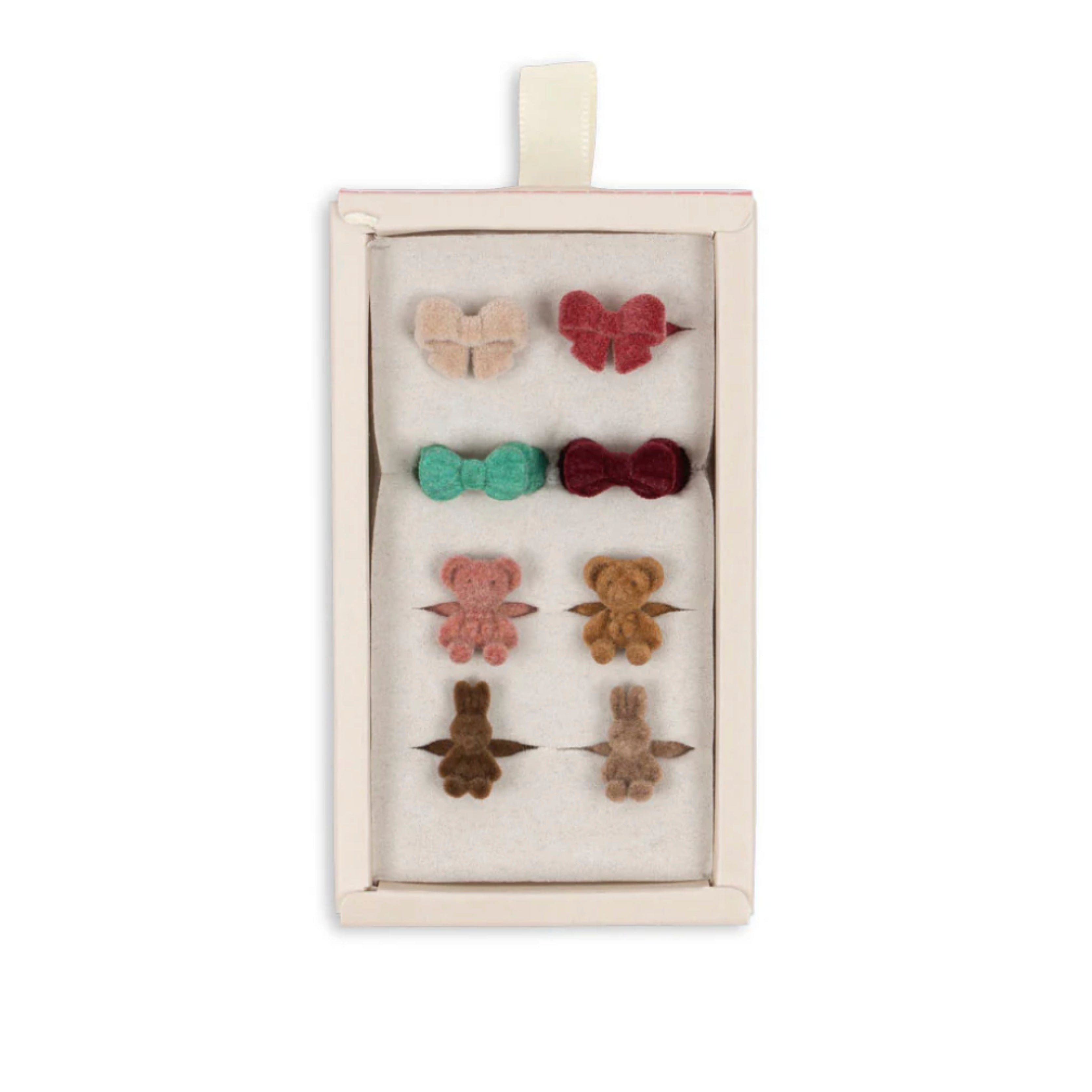 Æske med velourringe 8 stk