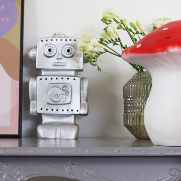 Svampelampe rød stor