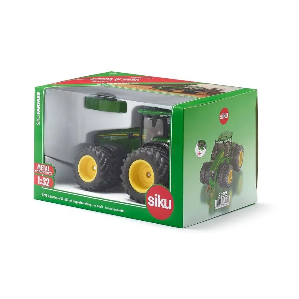John Deere traktor 8R med tvillingedæk 1:32