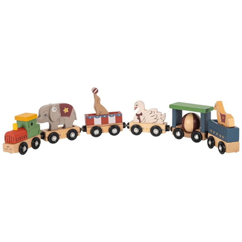 Wooden animal train