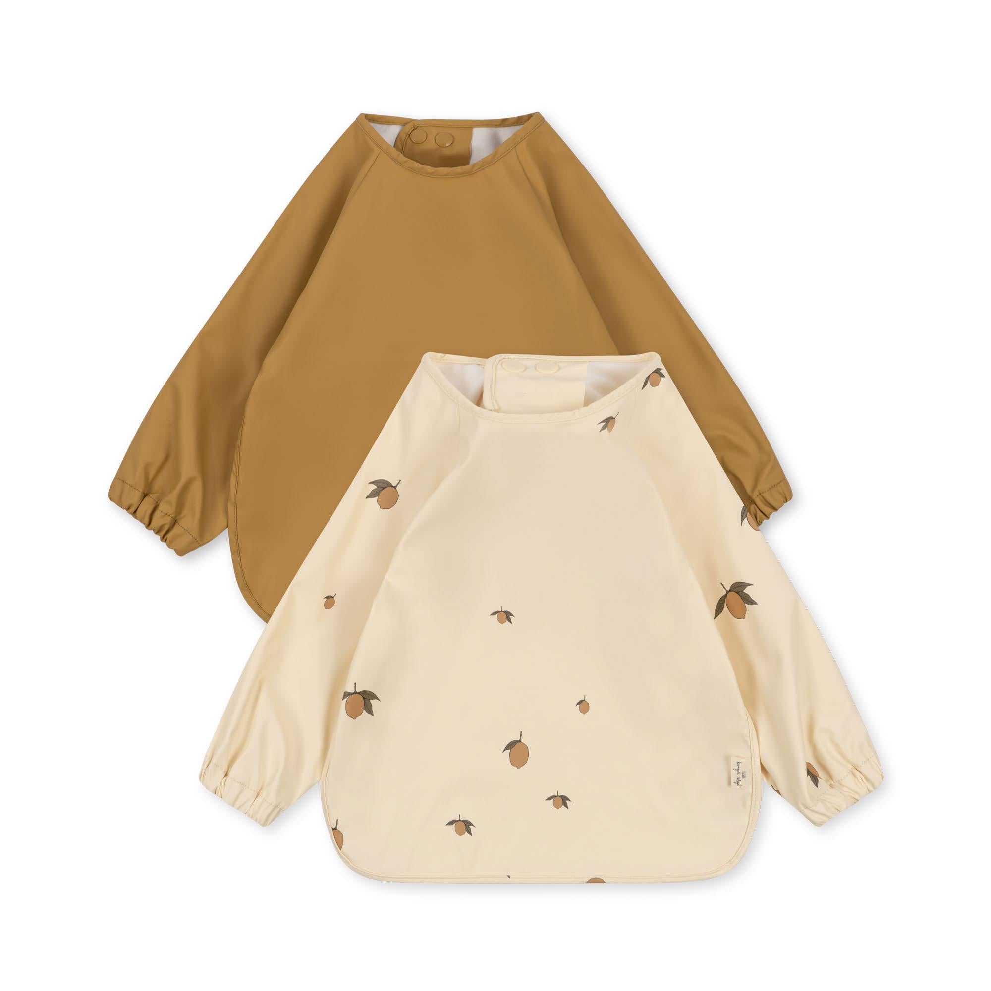 Spisesmæk med ærmer 2pak - Lemon