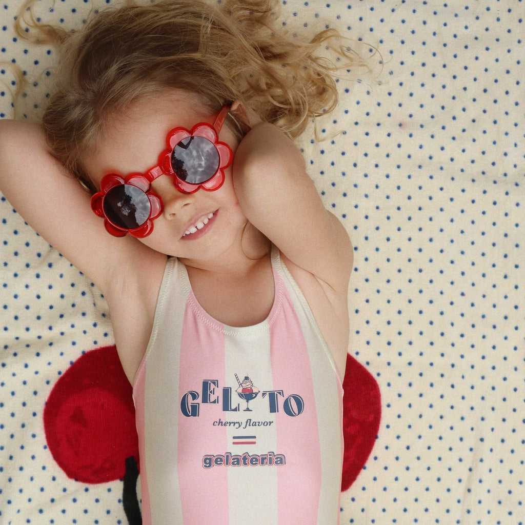 Solbriller junior - flower red