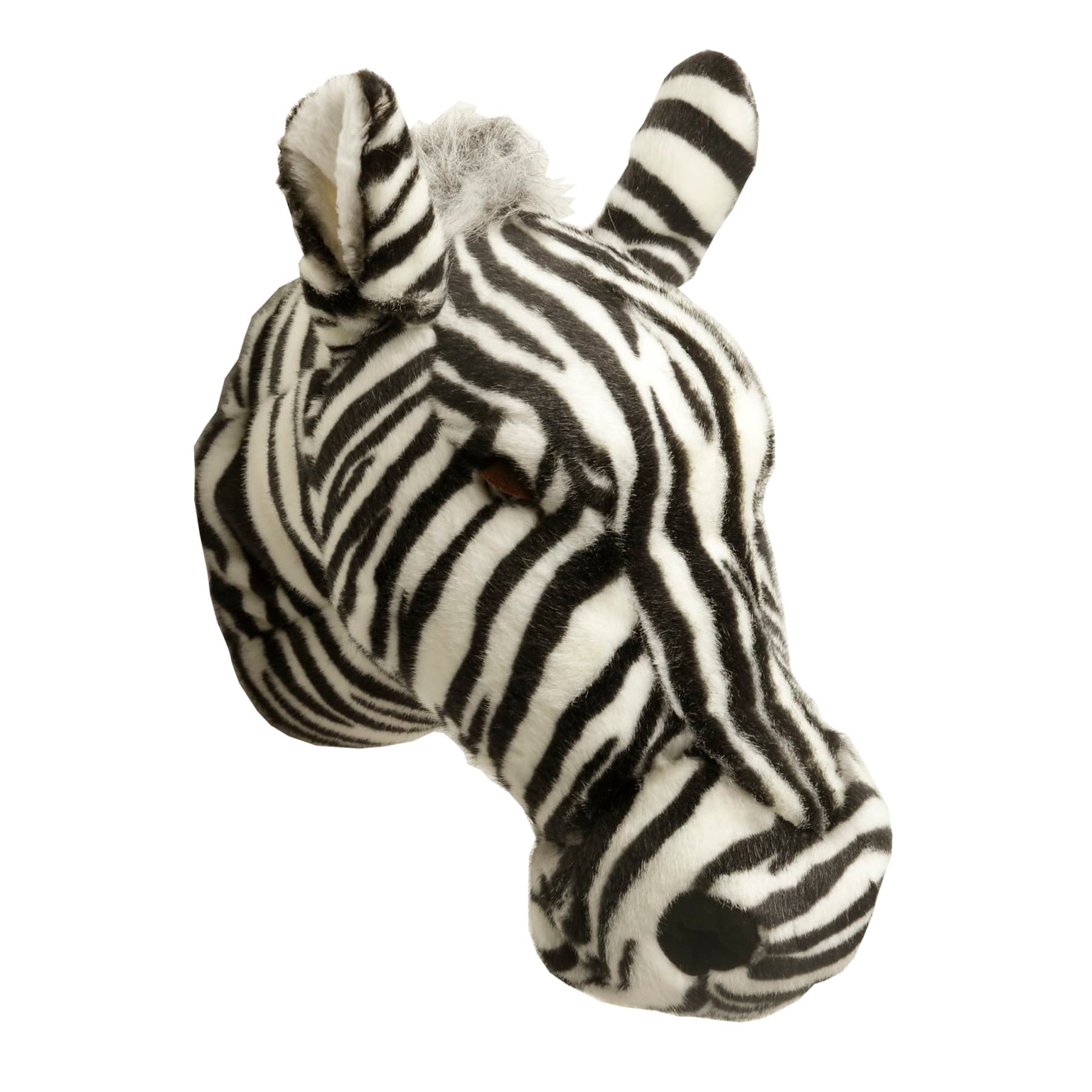 Dyrehoved til væg - Zebra